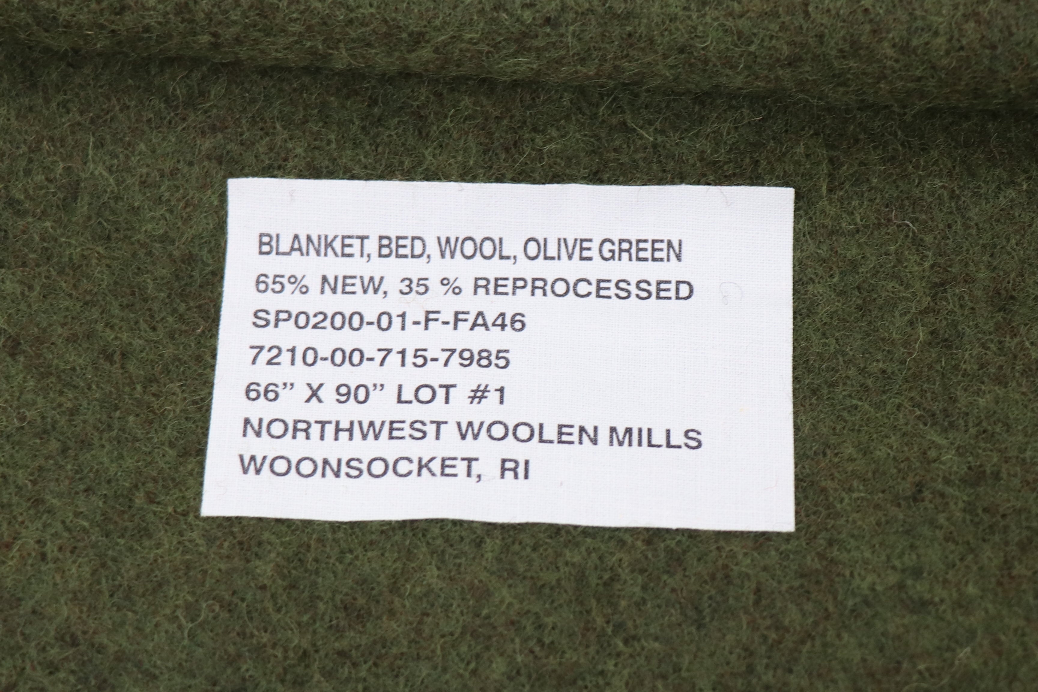 US Military Wool Medical Bed Blanket 66x90
