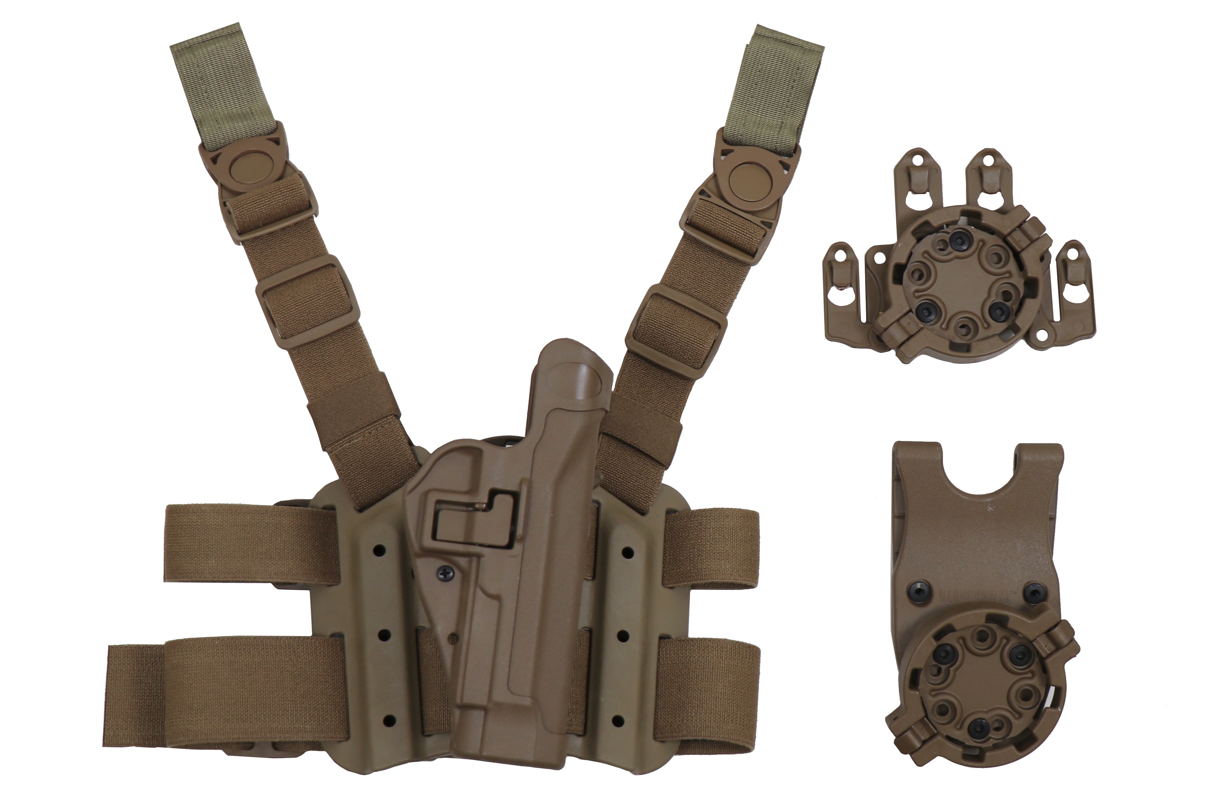 US Marine Corps Coyote Brown Blackhawk Improved Modular Tactical Drop Leg Holster