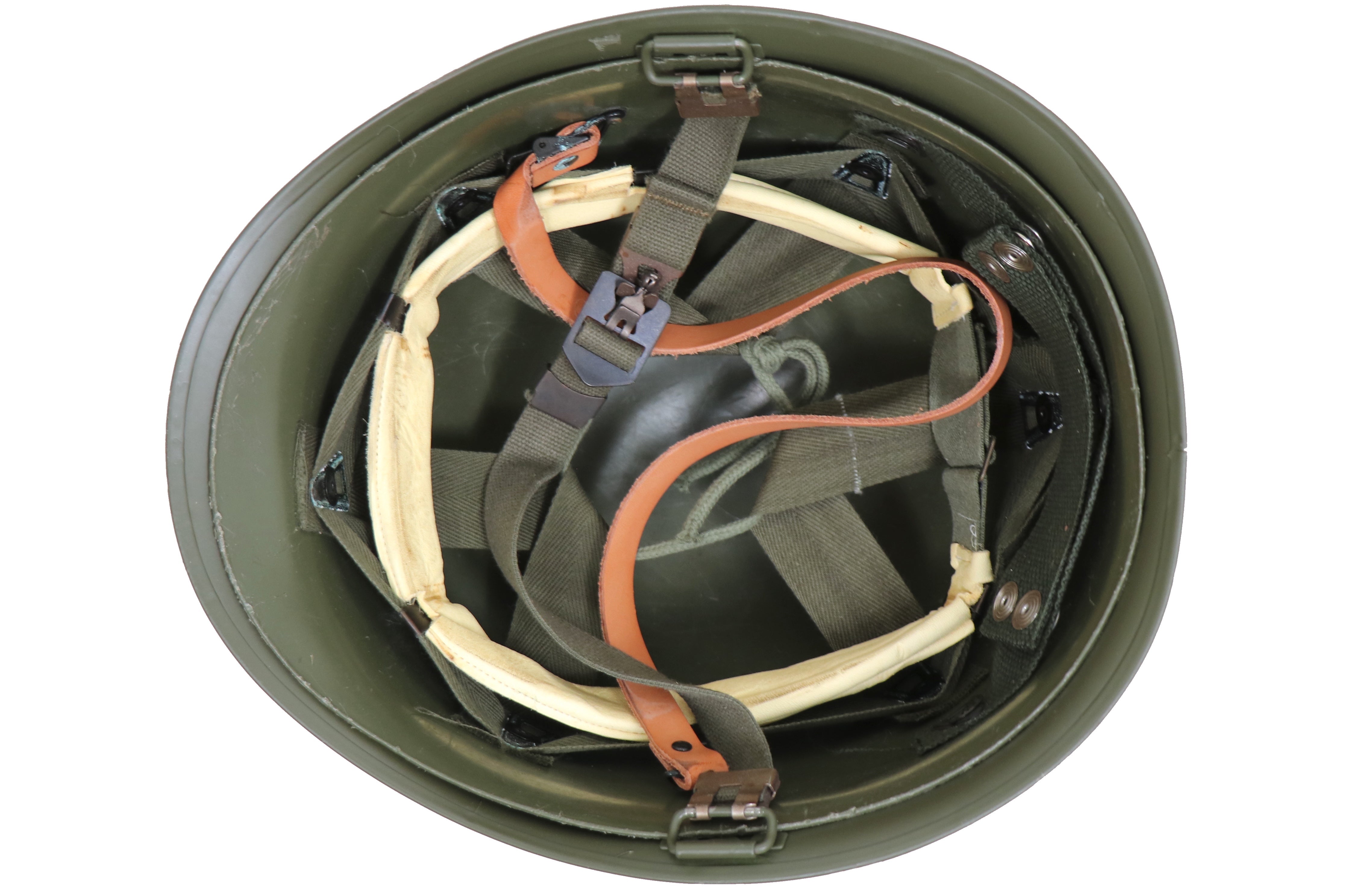 Belgian Green M1 Helmet with Liner